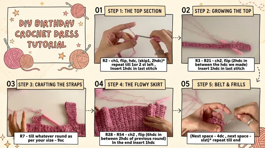 How to Crochet a Stunning Birthday Dress